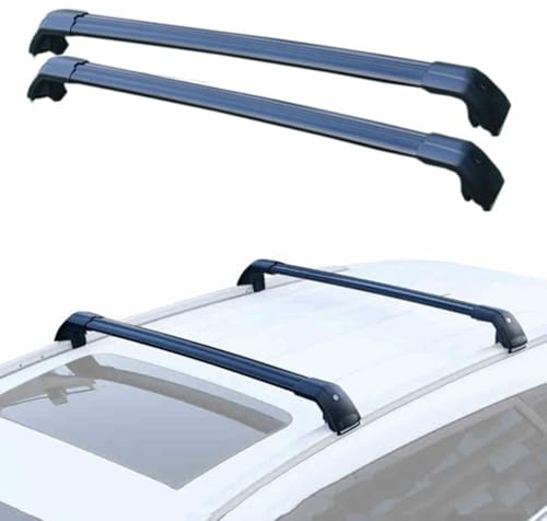 BTDLE Dachträger für Volkswagen TAYRON All Yeras,Auto-Dachrelingträger Schmutzabweisend Dachgepäckträger Fahrradträger Fahrradträger,A/Black