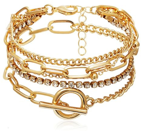 GETJOY 2 PCS Gold Bangle for Women, Chunky Gold Bracelet, Bracelet Set, Womens Bangles for Wedding Birthday Party or Graduation Gift Daily Wear