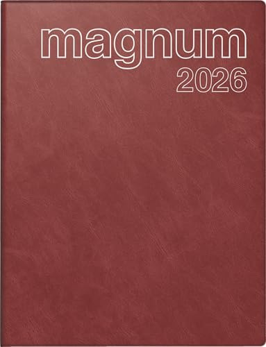 rido/idé 7027042296 | Buchkalender Mod. magnum 2026 | 183×240 mm, Kunststoff, weinrot