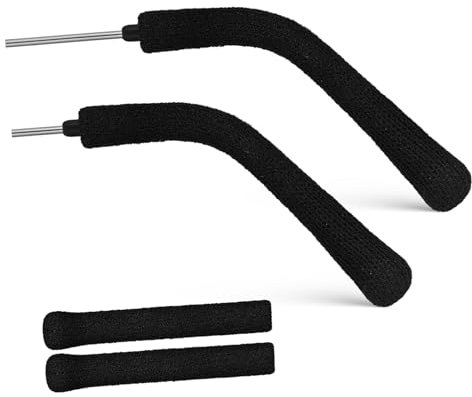 PACKOVE Copriaste Occhiali Antiscivolo in Nailon e Spandex, 2 Paia Nere