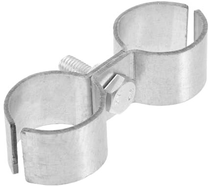 STOBOK Double Port Pipe Clamp Galvanised Iron Double Pipe Clip Clip-on Mechanism Secure Hold for Rv and Industrial Use