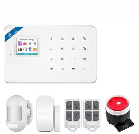 El de alarma de seguridad inteligente GSM funciona con el Sensor de ventana de puerta de humo, Detector de movimiento antirrobo for el hogar,Protección Poderosa(WIFI GSM KIT1 Alarm)