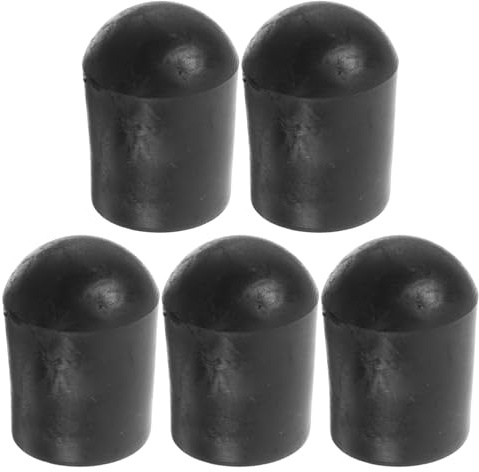 Warmhm 5 Stück Gummi Gummispitzen für Kontrabass Endstift mit Einfachem Einbau und Schützendem Antirutsch Design für Musik Studio Zubehör in Schwarz