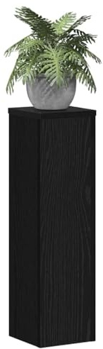 vidaXL Pflanzenständer 2 Stk. Schwarz Eichen-Optik 17 x 17 x 60 cm