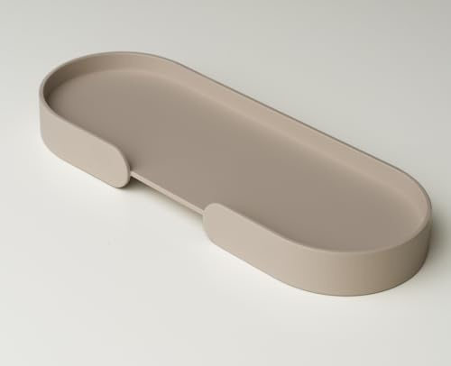 Tablett Outdoor Aluminium wetterfest – Mortimer, kleines Metalltablett, stabil & pflegeleicht, spülmaschinenfest & Kratzfest, für Bad, Küche, Wohnzimmer & Balkon, Made in EU (Champagne Beige)