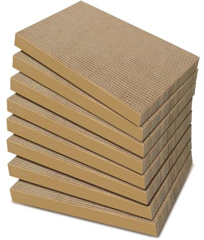 AGYM Cat Scratchers 8 Packs Refill Cat Scratching Pad Cardboard for Indoor Cats and Kitten, Large Size Cat Scratch Pad Board Easy for Cats to Scratch