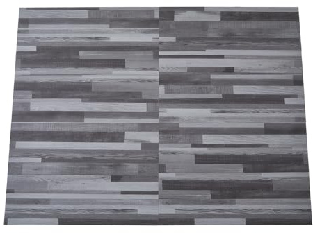 INMOZATA Peel and Stick Flooring Waterproof Self Adhesive Vinyl Flooring 36pcs Self Adhesive Floor Planks 2.0 mm Thick Flooring Tiles for Bedroom, Living Room, Kitchen(5㎡,Splice Dark Grey)