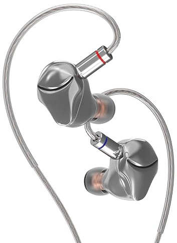 Hidizs MK10 ArcSonics In-Ear Monitor, 10mm SiC Diaframma Dual-Magnetic Circuit Dual-Cavity Dynamique Driver, Lega di zinco Armor Shell, 6 stili di suono, IEM di gioco a bassa latenza, Cavo OFC da 3,5