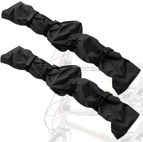 BOBASH 2 protezioni per manubrio Ebike, 89 x 23 cm, copertura per manubrio, copertura per manubrio posteriore, manubrio e pioggia, Nero , Copertura per manubrio