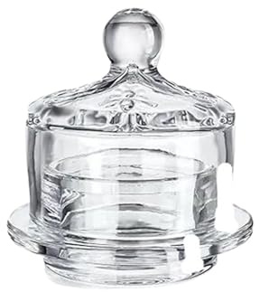 Mantequera Paquete de 2 mantequilleras vidrio transparente con tapa for encimera, pequeñas y redondas for refrigerador, cristal bonito