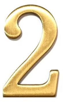 5CM Mässing Gyllene Husnummer Anpassade 3D - Självhäftande Brevlådenummer for Utsidan, Adressnummer Som Gäller for Husdörrlägenheter Kontorsrum Igenkännbar Personlig(Style2)