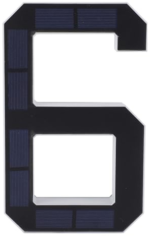 Xiuganpo Número de Casa LED Solar de 9 Pulgadas, Señal de Dirección Iluminada con Detección Automática a Prueba de Agua para Exterior, Luz de Números de Casa Moderna Exterior con Brillo