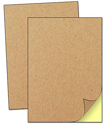 50 Stück - A4 Kraftpapier Selbstklebend Aufkleber Etiketten Braune