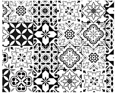 Rétro Rouleau Sticker Carreaux de Ciment 45 x 150 cm