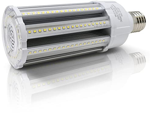Bright Source LED Corn Light Bulb, E40, 60W, 7800lm, 360° Beam Angle, 4000K Cool White, Replaces Metal Halide/Son/HID/HPS for Large Spaces/Street/Parking/Garage/Warehouse & Factory