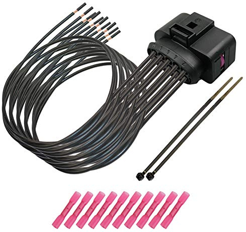 Stecker passt zu OEM 1J0973735 Reparatursatz 10-pol. Kabelsatz z.B. Scheinwerfer SV