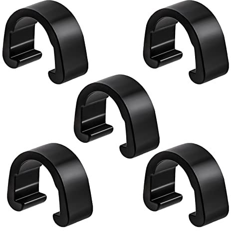 Sanmum 5 Stück Fahrrad Kabelklemmen Aluminium C-Clip (Schwarz)