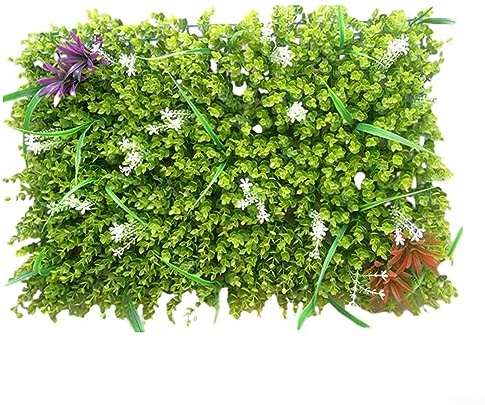Hierba verde artificial, planta cuadrada de plástico para decoración de pared del hogar, planta de simulación de pared, césped falso, verde, decoración de panel de pared