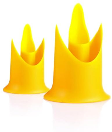 Tsuchiya 2 Stück Paprika-Entkerner-Set - Metall, Gelb | Einfaches Entkernen von Obst, Gemüse und Tomaten | Küchenhelfer Gadget