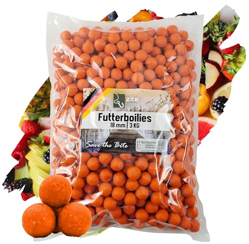 Zite Fishing Voederboilies Karpfenfische, 3 kg Karpfenköder, 18 mm zum Füttern, verschiedene Aromen von Tutti Frutti bis Vanille