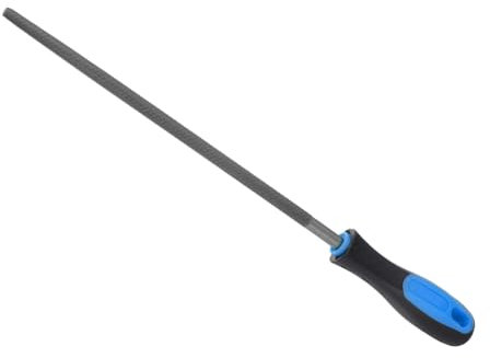 CoCud Limatón Redondo, Longitud de Lima de 10, Lima de Mano de Acero al Carbono de Doble Corte con Mango Antideslizante, para Dar Forma a Metal, Madera, Plástico, 1 Pieza