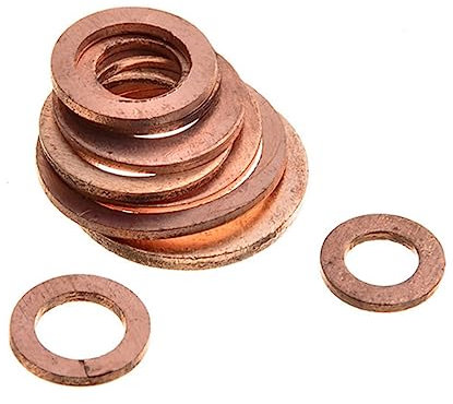 iplusmile 200stücke Teiliges Kupfer Dichtungsring Sortiment Ölablass Dichtringe Unterlegscheiben Set Für Motor Hydraulik Kraftstoffanschlüsse Mit Kompaktem Sichtbarem Aufbewahrungsbehälter