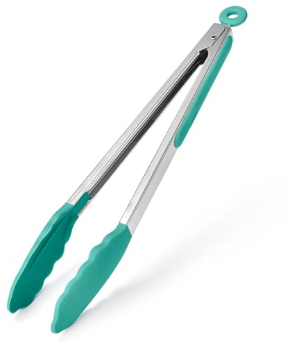 U-Taste Silicone Kitchen Tong, 250℃ Heat Resistant, 30cm, Aqua Sky
