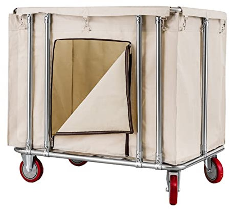 Wäsche Hamper mit Edelstahl-Rahmen Wasserdichtes Oxford für Home Hotel, DCNGXUKLK, Beige, b
