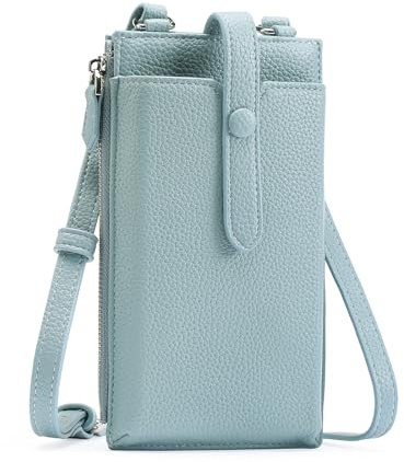 LEEXTON Handytasche zum Umhängen PU-Leder,Handy Umhängetasche Damen, Geldbeutel mit Handyfach,Kleine Tasche für Handy und Geldbörse