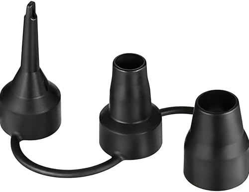 3 IN 1 Air Pump Nozzle Adapter, Universal Inflator Nozzle Replacement Set, Anti-Loss Air Pump Accessories for Inflatable Mattress Pool Boat Kayak Camping