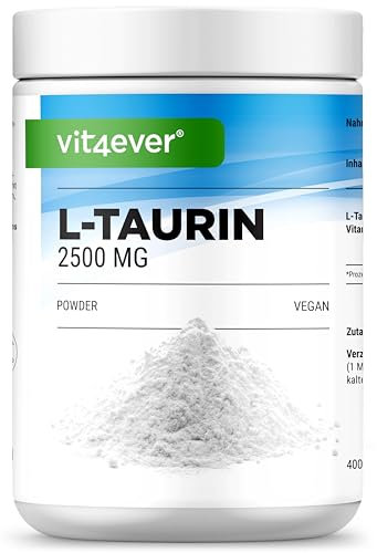 Taurina in polvere - 1000g (1kg) - Solubilità ottimale - Vegan - 99% di purezza - Qualità Premium testata in laboratorio - L-Taurina Aminoacido