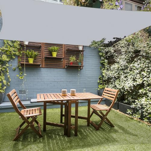 HAIKUS Tenda a Vela Rettangolare 2x3 m, Traspirante, Permeabile, Tela Vela Ombreggiante 3x2 m, Telo Telone Ombreggiante per Esterno, Giardino, Terrazzo, Balcone, Grigia Chiara
