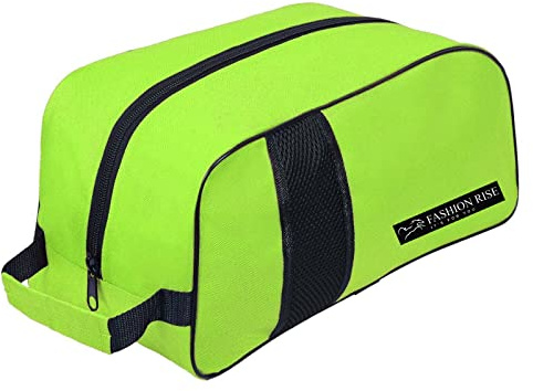 Bolsa de viaje impermeable para botas deportivas, para fútbol, críquet, rugby, golf, artículos de aseo para hombres y mujeres, verde fluorescente, Bolsa para zapatos