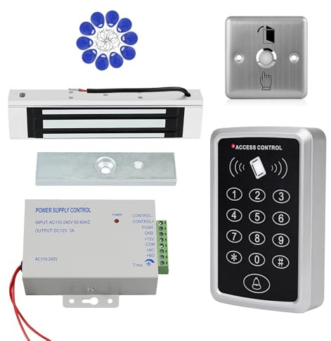 XYBkey Kit sistema di controllo accessi autonomo Controller tastiera Tastiera RFID impermeabile Lettore porta con password Capacità di 1000 utenti Apertura porta intelligente 10 portachiavi ID