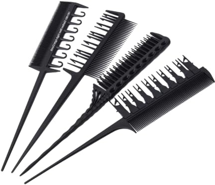 WOFASHPURET 4pcs Hair Dyeing Comb Highlights Comb Set Professional Hair Styling Tools for Coloring for Salon Home Use Fine Teeth