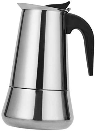 LOPUNER Caffettiera Acciaio Inossidabile per Espresso Tazze Design Leggero e Portatile Con per Aroma Eccezionale