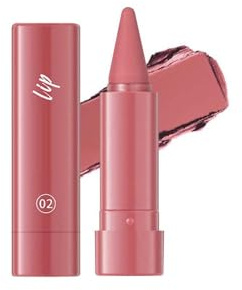 2 In 1 Lippenstift Und Lipliner Set Matt Nude 24 Stunden Halt, Wasserdichter Hochpigmentierter Lippenstift, Smudge Proof Velvety Finish, Ombre Effekt Langanhaltend(02)