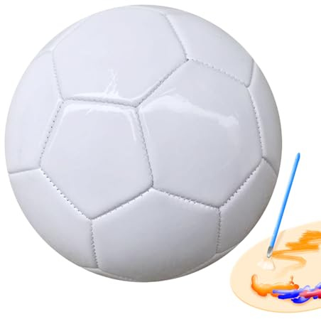 White Football - Pelota de fútbol de piel | Kick Up Counting Power Bal with Bright Lights Smart Training LED & Touch Sensor Indoor Outdoor Kids Toy for Skill Practice