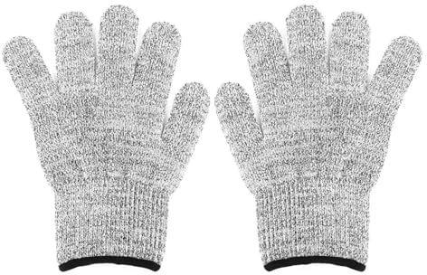 WAFOHSR Gants De Coupe Gants De Sécurité Anti-Coupure Niveau 5, Haute Résistance, Multifonction, Cuisine, Jardinage, Anti-Rayures, Fournitures De Protection De Sécurité Confortablement Adapté(L)