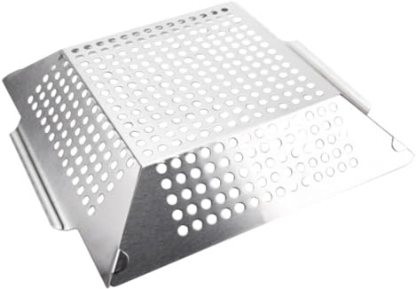 Abaodam Bandeja Parrilla Barbacoa Profesional de Acero Inoxidable Resistente y Multifunción con Diseño Perforado para Cocción Uniforme Exteriores