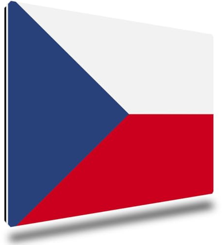 TRIOSK Kühlschrankmagnete Länderflaggen Magnet Flagge Tschechien Länder Reise Souvenir Geschenk für Reiselustige Frauen Männer Weltenbummler Kühlschrank stark eckig groß 85x55 mm