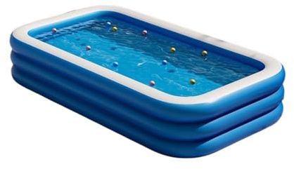 Piscina gonfiabile extra large for famiglie, centro natatorio fuori terra, grande, perfetta for l'estate all'aperto.(3.0CM-Bule)