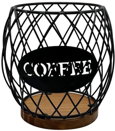 Kaffeförvaring - Bänkskiva Arrangör Med Metallbehållare, Organisation Med Kompakt Kapselhållare, Robust Förvaring | Användning