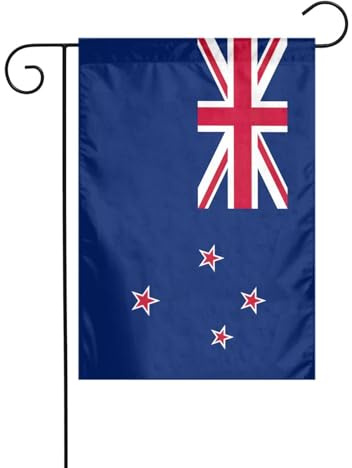 Panneau de cour de Noël imprimé drapeau de la Nouvelle-Zélande 30,5 x 45,7 cm double face extérieur arbre de Noël hiver cour drapeau décoratif