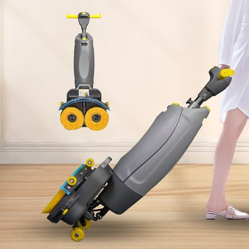 Spazzatrice portatile 3 in 1: spazzolatura, lavaggio, asciugatura, rotazione a 360°, velocità regolabile, ideale per hotel, fabbriche, centri commerciali, larghezza di pulizia 45 cm