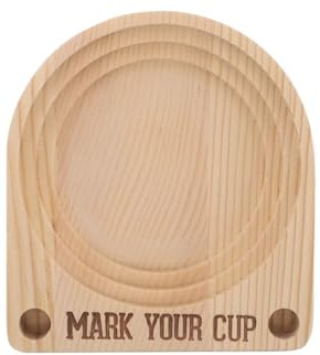 Cabilock Portavasos de Madera para Fiestas con Ranura para Marcador, Organizador de Vasos para Encimera, Soporte para Tazas Desechables en Color Rojo, Adecuado para Eventos, Picnics