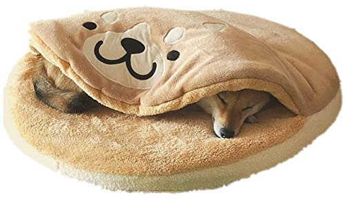 shenlanyu Hundebett Kreative Gong Brennen Shiba Inu Pet Nest Pad Cartoon Kurze Plüsch Runde Katze und Hund Matte Hund Betten große Hund Betten Hund Decke