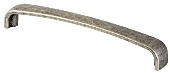 Gedotec Design Bügelgriff Vintage 128 mm Möbelgriff Silber Antik rustikal - Orion | Schubladengriff Küche im Landhaus-Stil | Bogengriff Antik gebürstet | 1 Stück - Küchengriff für Möbel & Kommoden