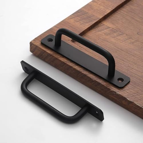Westablize 12 Pack 5 Inch 128 mm Matte Black Cabinet Handles Aluminum Drawer Pulls Sliding Door Pulls