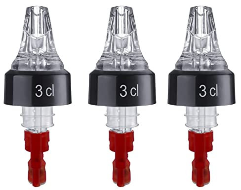 Westmark 3 doseurs/becs verseurs gradués, dosage par bec verseur : 3 cl, plastique, Auto-Pour, transparent, 993071EG